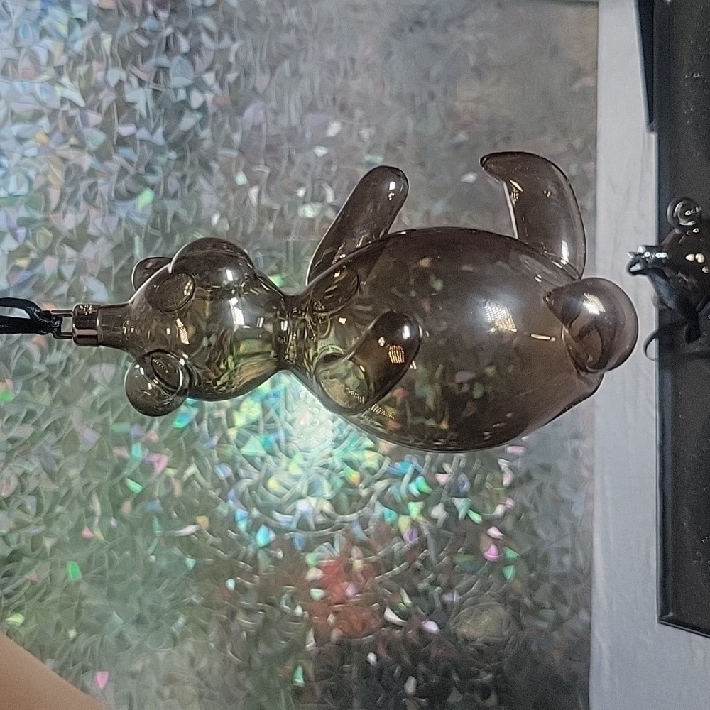 Gucci Vintage Handblown Glass Bear Christmas Ornaments Set of 2 Smoky - Picture 7 of 13